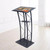 Metal Black Podium Conference Presentation Pulpit School Office Church Lectern,Curved Design Cup Holder Design, Wrought Paint Curved Podium, Schools, Churches, Meeting Rooms