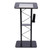 Metal Black Podium Conference Presentation Pulpit School Office Church Lectern,Curved Design Cup Holder Design, Wrought Paint Curved Podium, Schools, Churches, Meeting Rooms