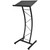 All Metal-Constructed Curved Lectern with “H” Style Base, Stand up Church Pulpit, Slanted Lectern, Conference Podium for Speakers, Speeches, Other Occasions, Powder Coat Finish Black