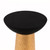 Tall Modern Accent Hourglass Design Drink Table with Gold Hammered Metal Base and Black Wooden Bowl Top – Sculptural Round Pedestial Side Table for Small Spaces, Living Room, Bedroom,Assembled