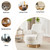 Swivel Barrel Chair,Modern Comfy Teddy Upholstered Round Swivel Accent Chairs,360 Degree Single Sofa Chair for Living Room, (White*1PCS)