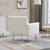 Accent Chair for Living Room, Comfy Oversized Velvet Upholstered Arm Chairs, Mid Century Modern Reading Single Sofa Side Chair with Tufted Back and Gold Legs for Bedroom (2, Teddy White)