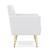 Accent Chair for Living Room, Comfy Oversized Velvet Upholstered Arm Chairs, Mid Century Modern Reading Single Sofa Side Chair with Tufted Back and Gold Legs for Bedroom (2, Pure White)