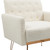 Accent Chair for Living Room, Comfy Oversized Velvet Upholstered Arm Chairs, Mid Century Modern Reading Single Sofa Side Chair with Tufted Back and Gold Legs for Bedroom (1, Teddy White)