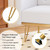 Accent Chair for Living Room, Comfy Oversized Velvet Upholstered Arm Chairs, Mid Century Modern Reading Single Sofa Side Chair with Tufted Back and Gold Legs for Bedroom (1, Pure White)