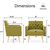 Accent Chair for Living Room, Comfy Oversized Velvet Upholstered Arm Chairs, Mid Century Modern Reading Single Sofa Side Chair with Tufted Back and Gold Legs for Bedroom (1, Olive Green)