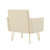 Accent Chair for Living Room, Comfy Oversized Velvet Upholstered Arm Chairs, Mid Century Modern Reading Single Sofa Side Chair with Tufted Back and Gold Legs for Bedroom (1, Beige)