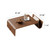 Curved Coffee Table, 41.34" Square Solid Wood Coffee Tables Tea Table, Fully Assembled Desk with Walnut Layout, Irregular Shaped Wooden Center Table for Living Room Home Office Furniture