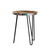Reclaimed Wood End Table, Round Hairpin Leg Side Table, 16" L x 16" W x 20.5" H, Night Stand, Recycled Boat Wood for Living Room, Bedroom, Home Office, Patio