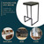 Counter Height Bar Stool, Modern Backless Bar Stool for Kitchen Island & Home Bar, Faux Leather Upholstered Seat with Metal Frame, Industrial Style Counter Stool, Green