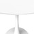 Bristol 27" Wide Round Dining Table, Modern MDF Wood Top & White Metal Pedestal Base Gloss Finish Accent Table Mid-Century Café Table, Kitchen Dining Room Furniture, White