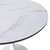 Bristol 27" Wide Round Dining Table, Modern MDF Wood Top & White Metal Pedestal Base Gloss Finish Accent Table Mid-Century Café Table, Kitchen Dining Room Furniture, Marbled White