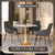 Bristol 40" Round Dining Table in White Modern Sintered Stone Tabletop with Gold Pedestal Base, Mid-Century Accent Table for Kitchen, Café & Dining Room