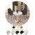 Bristol 27" Round Dining Table in White Modern MDF Wood Tabletop with Gold Pedestal Base, Mid-Century Accent Table for Kitchen, Café & Dining Room