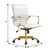 Harris Modern Ergonomic Executive Office Chair, High-Back Leather Conference Desk Chair with Adjustable Height, Tilt Control, 360° Swivel & Gold Frame for Home Office