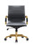 Harris Modern Ergonomic Executive Office Chair, High-Back Leather Conference Desk Chair with Adjustable Height, Tilt Control, 360° Swivel & Gold Frame for Home Office