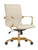 Harris Modern Ergonomic Executive Office Chair, High-Back Leather Conference Desk Chair with Adjustable Height, Tilt Control, 360° Swivel & Gold Frame for Home Office