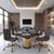 Harris Modern Ergonomic Executive Office Chair, High-Back Leather Conference Desk Chair with Adjustable Height, Tilt Control, 360° Swivel & Gold Frame for Home Office