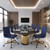Harris Modern Ergonomic Executive Office Chair, High-Back Leather Conference Desk Chair with Adjustable Height, Tilt Control, 360° Swivel & Gold Frame for Home Office