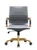 Harris Modern Ergonomic Executive Office Chair, High-Back Leather Conference Desk Chair with Adjustable Height, Tilt Control, 360° Swivel & Gold Frame for Home Office