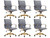 Harris Modern Ergonomic Executive Office Chair, High-Back Leather Conference Desk Chair with Adjustable Height, Tilt Control, 360° Swivel & Gold Frame for Home Office