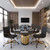 Harris Modern Ergonomic Executive Office Chair, High-Back Leather Conference Desk Chair with Adjustable Height, Tilt Control, 360° Swivel & Gold Frame for Home Office