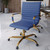 Harris Modern Ergonomic Executive Office Chair, High-Back Leather Conference Desk Chair with Adjustable Height, Tilt Control, 360° Swivel & Gold Frame for Home Office