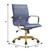 Harris Modern Ergonomic Executive Office Chair, High-Back Leather Conference Desk Chair with Adjustable Height, Tilt Control, 360° Swivel & Gold Frame for Home Office