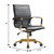 Harris Modern Ergonomic Executive Office Chair, High-Back Leather Conference Desk Chair with Adjustable Height, Tilt Control, 360° Swivel & Gold Frame for Home Office