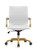 Harris Modern Ergonomic Executive Office Chair, High-Back Leather Conference Desk Chair with Adjustable Height, Tilt Control, 360° Swivel & Gold Frame for Home Office