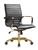 Harris Modern Ergonomic Executive Office Chair, High-Back Leather Conference Desk Chair with Adjustable Height, Tilt Control, 360° Swivel & Gold Frame for Home Office