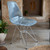 Cresco Mid Century Acrylic Dining Chair - Ergonomic & Lightweight Accent Side Chair with Curved Back & Chrome Eiffel Base for Home, Kitchen & Café, Transparent Blue