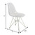 Cresco Acrylic Dining Chair , Modern Chrome Eiffel Base and Curved Back Design, Ergonomic and Lightweight Accent Side Chair for Mid-Century Home, Kitchen, and Café (Clear, Set of 2)