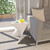 15.75" Triangular Side Table, Stackable Plastic Accent End Table for Indoor & Outdoor Use, Weather-Resistant Modern Patio & Living Room Table, Set of 4, White