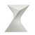 15.75" Triangular Side Table, Stackable Plastic Accent End Table for Indoor & Outdoor Use, Weather-Resistant Modern Patio & Living Room Table, Set of 2, White
