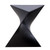 15.75" Triangular Side Table, Stackable Plastic Accent End Table for Indoor & Outdoor Use, Weather-Resistant Modern Patio & Living Room Table, Set of 2, Black