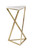 Metal Side End Accent Table End Table with Marble Top, Set of 2 Side Table 14"W, 24"H, Gold