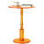 Modern Acrylic Side Table, Round Clear End Table for Living Room,Bedroom Lobby and Office Easy Assembly (Orange, Large)