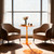 Modern Acrylic Side Table, Round Clear End Table for Living Room,Bedroom Lobby and Office Easy Assembly (Orange, Large)