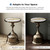 Modern 24" Tall Round End Table with Decorated Tabletop and Iron Metal Base, Accent Furniture, Elegant Pedestal Stand for Living Room, Home Office, Antique Brass