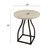 Lindsay Round Accent Table with Metal Base - White Wash