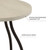 Lindsay Round Accent Table with Metal Base - White Wash