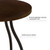 Lindsay Round Accent Table with Metal Base - Brown