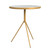 Marble Top End/Side Round Table with Gold Base