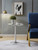 Clear Acrylic Table with Cone Metal Pole (Large, Silver) …