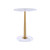 Clear Acrylic Table with Cone Metal Pole (Small, Brushed Gold) …