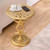 End Table,Round Side Table,Metal End Table for Bedroom Living Room Home Tables, Office, Indoor and Outdoor Side Table Pedestal End Tables - 15x19 - Gold