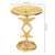 End Table,Round Side Table,Metal End Table for Bedroom Living Room Home Tables, Office, Indoor and Outdoor Side Table Pedestal End Tables - 15x19 - Gold