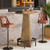 Bar Table Set of 2, 37.4" High Round Pub Table for Small Bars, Dining Room, Kitchen, Wood Color (Only Table)