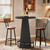 Bar Table, 37.4" High Round Pub Table for Small Bars, Dining Room, Kitchen, Black (Only Table)